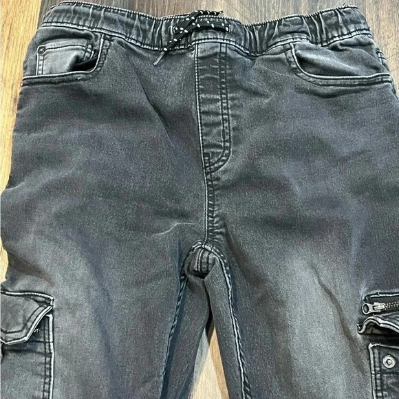 Wonder Nation youth black/grey washed denim cargos size XL (14-16) - Picture 10 of 13